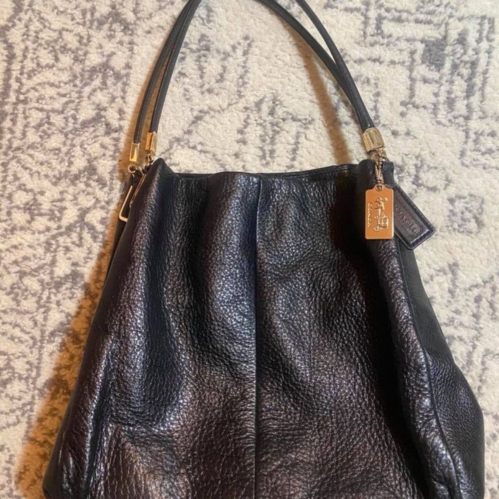 Coach Madison Pebbled Leather Phoebe Shoulder Bag